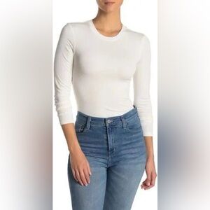 NWT Elodie White Long Sleeve Bodysuit